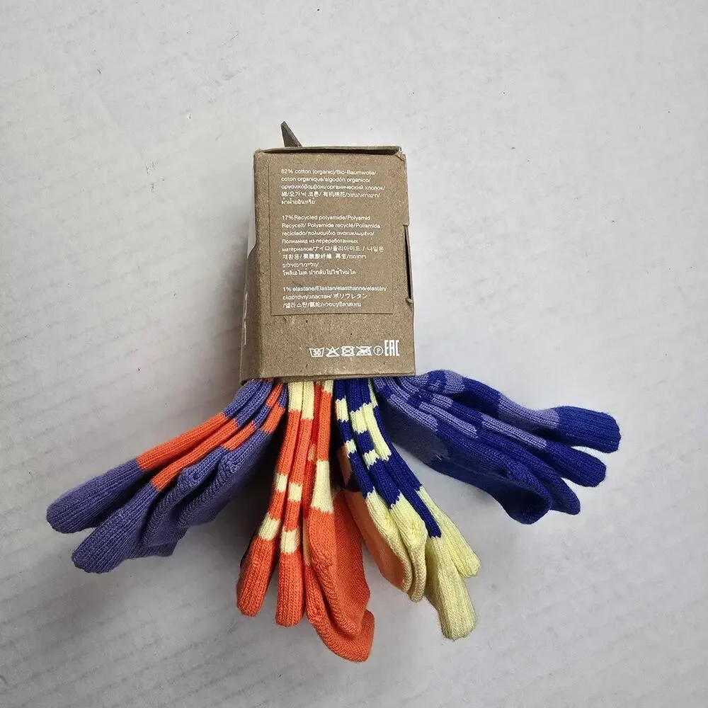 On Running Kids Crew Socks Size M/13-3/EU31-35 4pk Blueberry Flame